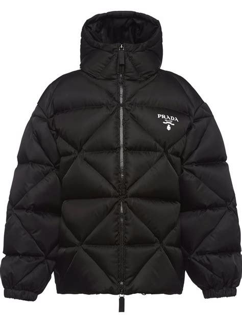 prada nylon jacket green|Prada re nylon down jacket.